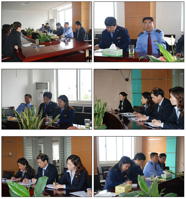 瀏陽市工商行政管理局、公平交易局、瀏陽生物醫(yī)藥園區(qū)工商分局等工作小組成員一行來綠之韻集團(tuán)作行政指導(dǎo)工作